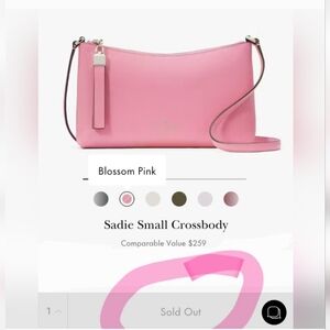 Kate Spade Sadie Small Crossbody Bag - Blossom Pink Rare Color